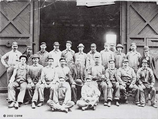 [Group portrait of Southern Pacific Railroad Sacramento Shops employees: pipers and steam fitters]