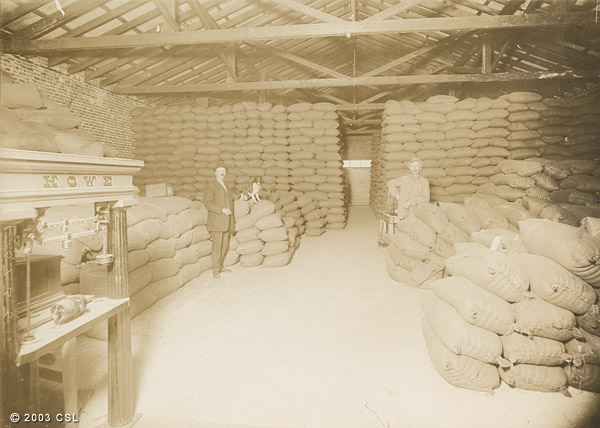 [Interior of Jansen feed mill]