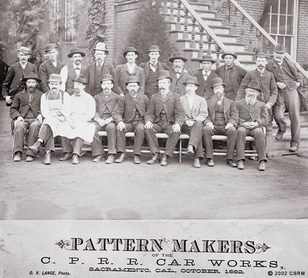 [Group portrait of Central Pacific Railroad Sacramento Shops employees: pattern makers]